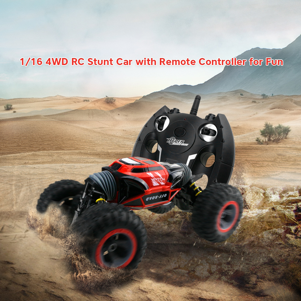 1/16 Double-sided 4WD RC Stunt Car with Remote Controller for Fun