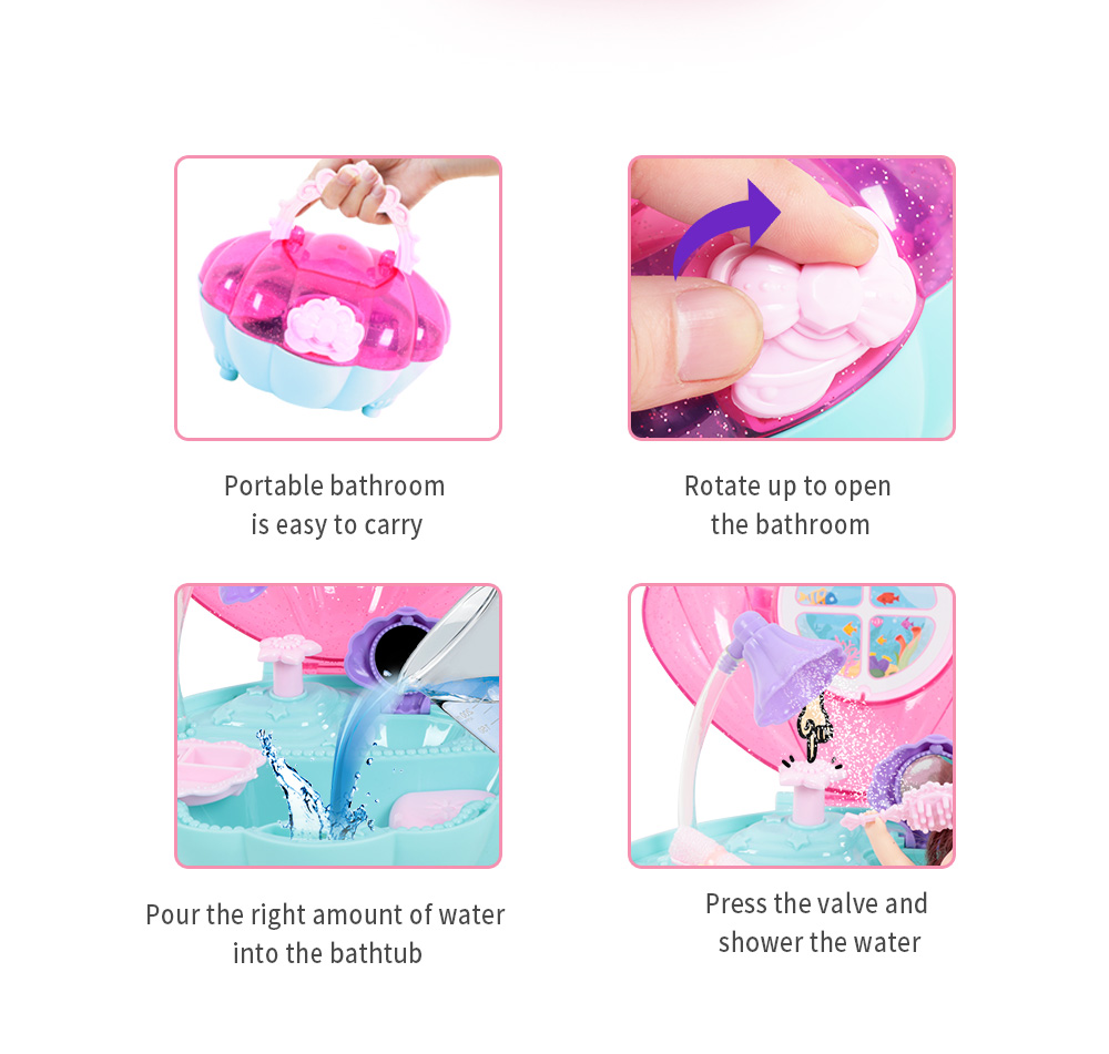 DIY Foldable Magic Small Bathroom Portable Doll House DIY Foldable Magic Small Bathroom Portable Doll House