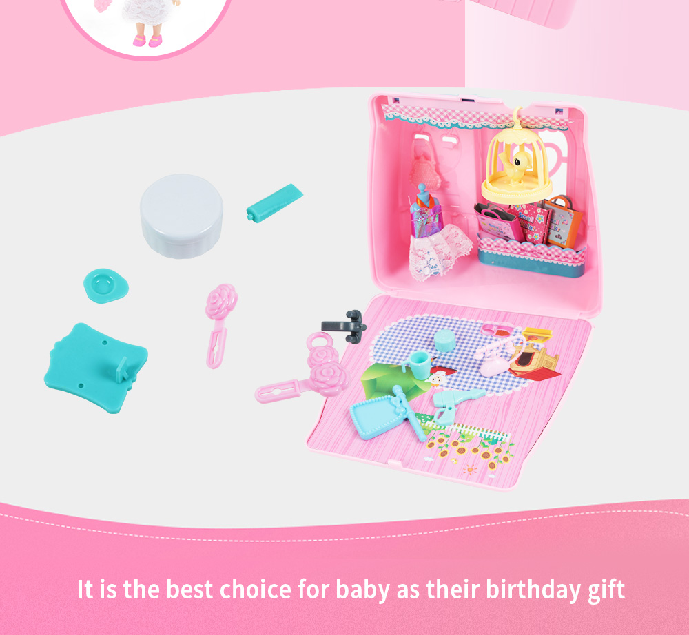 DIY Portable Doll House with Handbag Doll Wardrobe DIY Portable Doll House with Handbag Doll Wardrobe