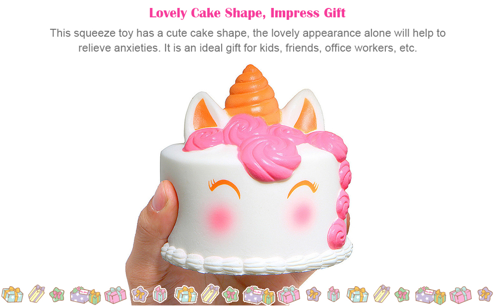Jumbo Squishy Slow Rising Scented Unicorn Cake Squeeze Toy