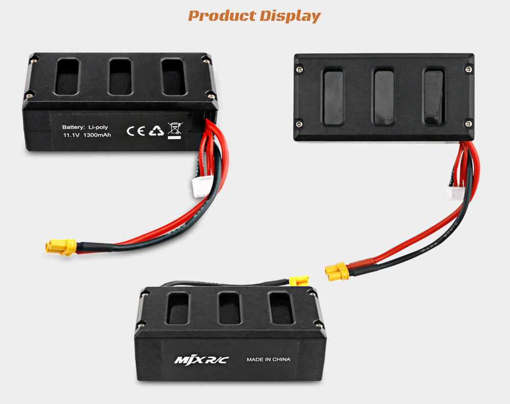 MjxR / C Technic RC Drone Spare Parts 11.1V 1300mAh Li-Po Battery for MJX B8PRO MjxR / C Technic RC Drone Spare Parts 11.1V 1300mAh Li-Po Battery for MJX B8PRO