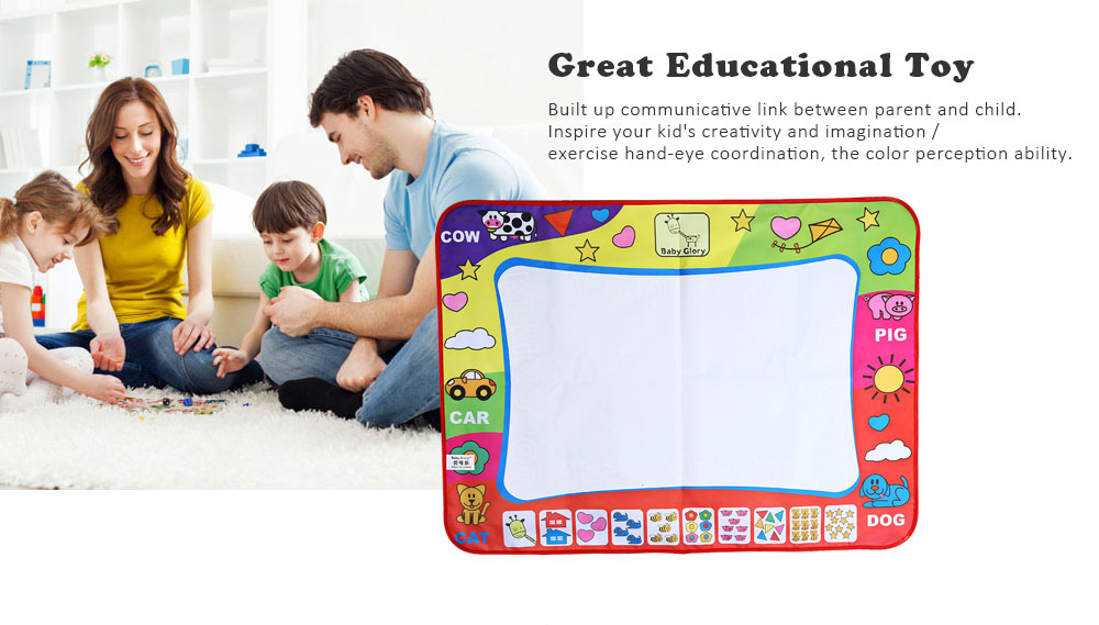 Children Doodle Drawing Toys 1 Painting Mat + 2 Water Drawing Pen