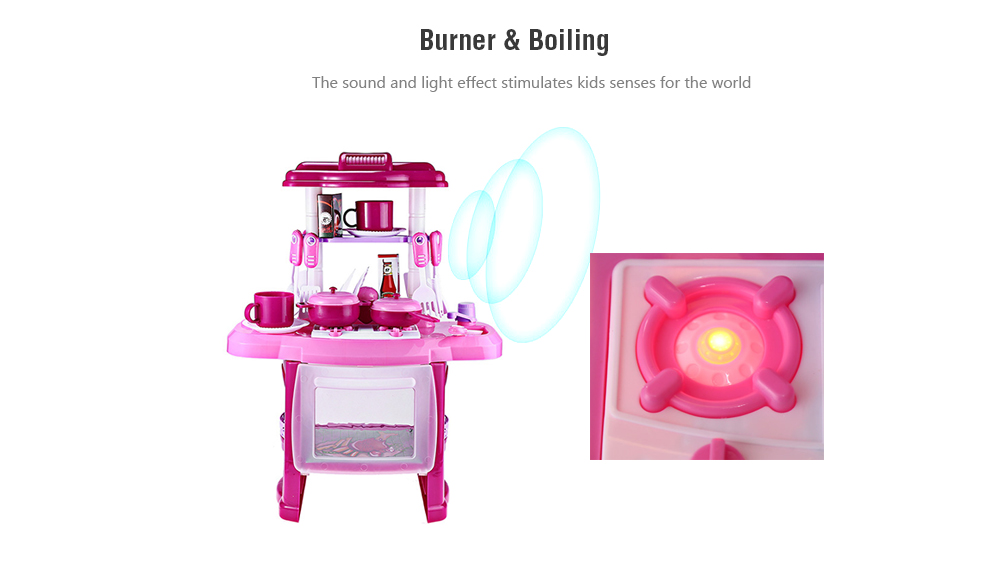 RX1800 - 1 Kids Kitchen Cooking Pretend Role Play Toy Set with Light Sound Effect RX1800 - 1 Kids Kitchen Cooking Pretend Role Play Toy Set with Light Sound Effect
