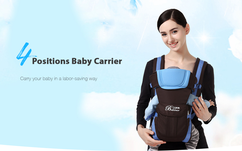 Bethbear Multifunctional Ventilate Adjustable Buckle Mesh Wrap Baby Carrier Backpack
