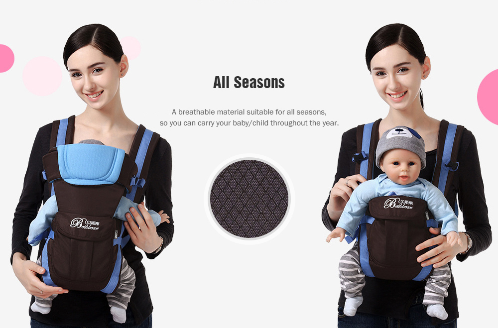 Bethbear Multifunctional Ventilate Adjustable Buckle Mesh Wrap Baby Carrier Backpack Bethbear Multifunctional Ventilate Adjustable Buckle Mesh Wrap Baby Carrier Backpack