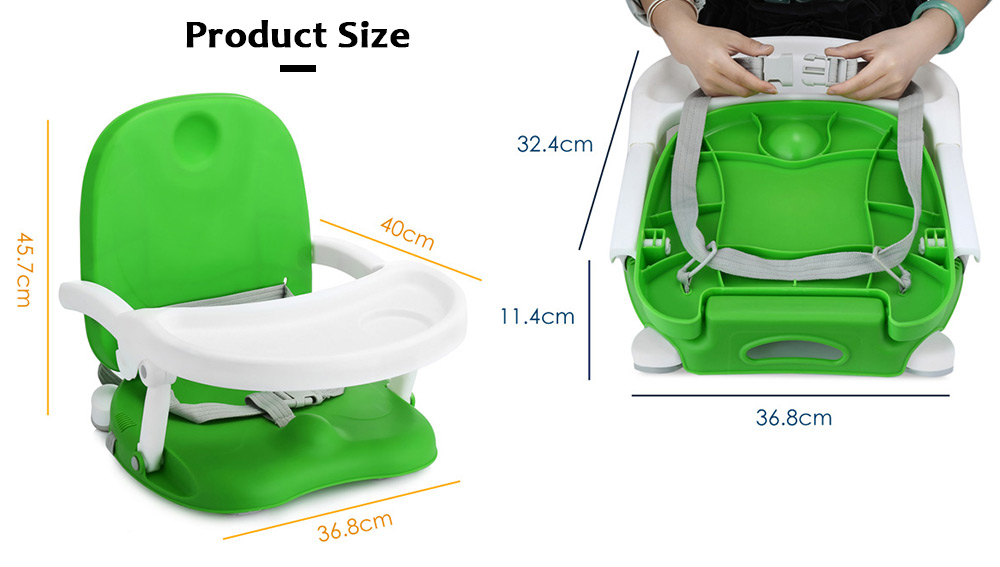 Aricare ACE1013 Baby Booster Seat High Chair Foldable Detachable Tray