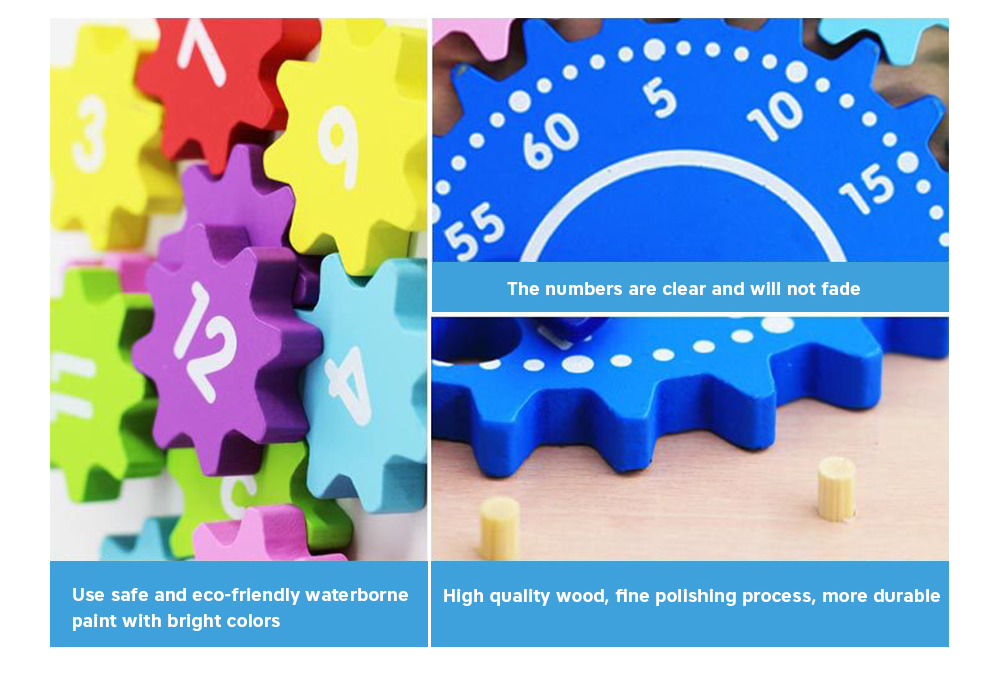 Wooden Shape Sorting Teaching Clock for Toddlers Kids Wooden Shape Sorting Teaching Clock for Toddlers Kids