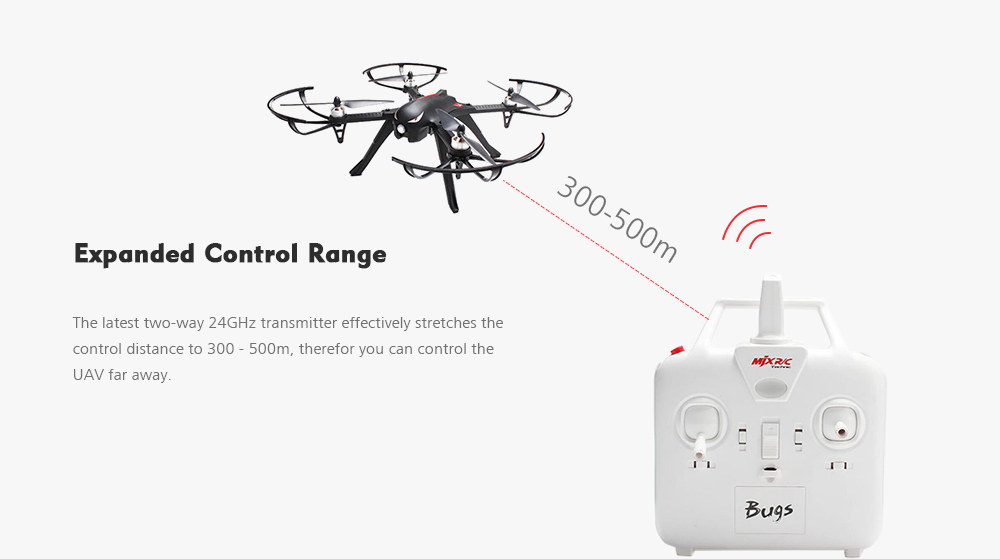 MJX B3 Bugs 3 RC Quadcopter RTF Two-way 2.4GHz 4CH with Action Camera Bracket MJX B3 Bugs 3 RC Quadcopter RTF Two-way 2.4GHz 4CH with Action Camera Bracket