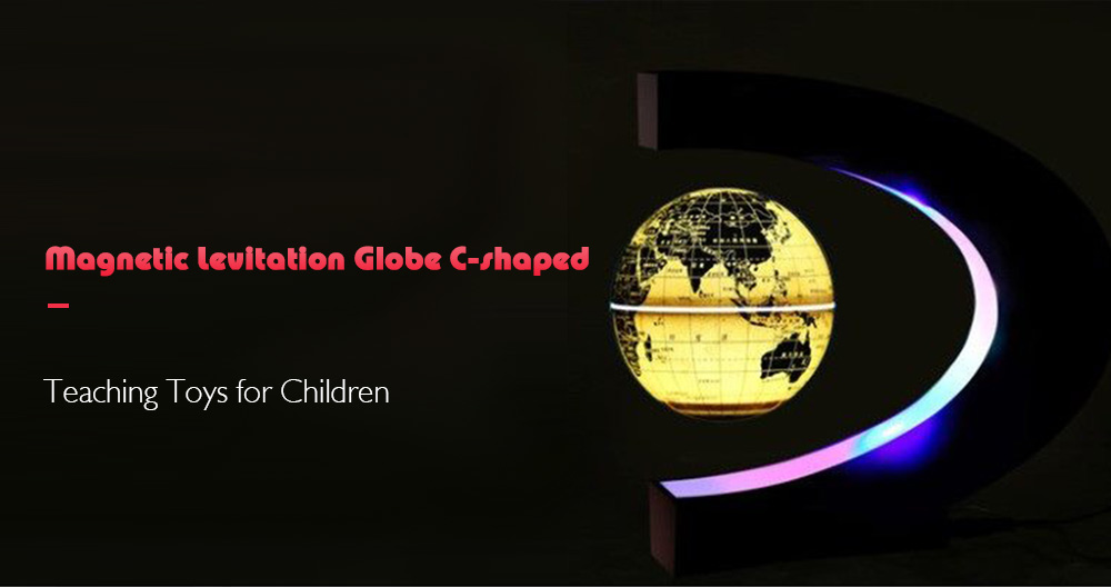 Creative Magnetic Levitation Globe C-shaped Teaching Toys for Children