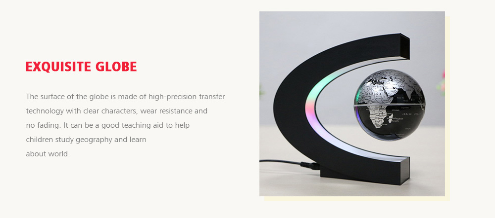 Creative Magnetic Levitation Globe C-shaped Teaching Toys for Children