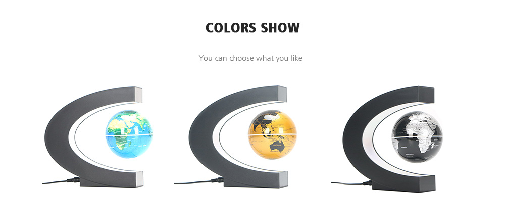 Creative Magnetic Levitation Globe C-shaped Teaching Toys for Children Creative Magnetic Levitation Globe C-shaped Teaching Toys for Children