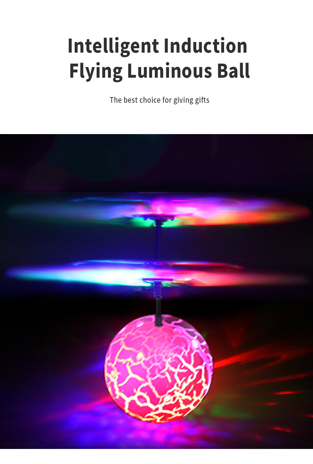 Intelligent Induction Flying Luminous Ball with Colored Light