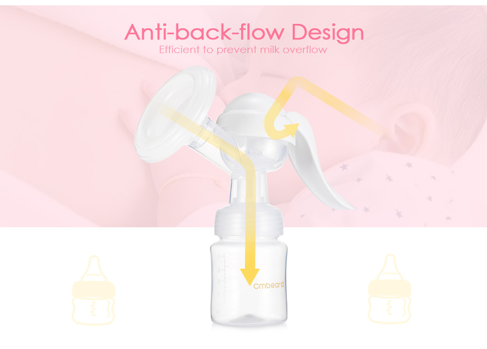 Cmbear 150ml Manual Unilateral Breastfeeding BPA Free Breast Pump with Teat Cmbear 150ml Manual Unilateral Breastfeeding BPA Free Breast Pump with Teat
