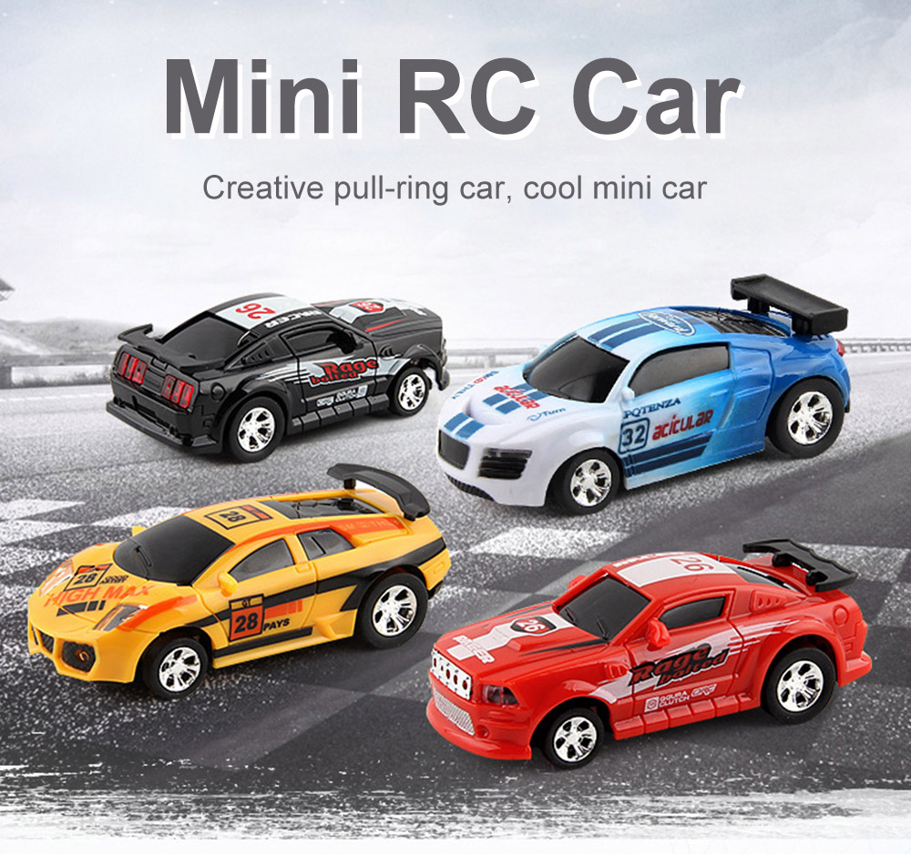 1/63 Mini RC High-speed Drifting Off-road Car Pull-ring Can Toy Gift for Children