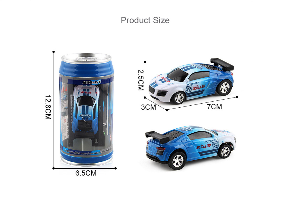1/63 Mini RC High-speed Drifting Off-road Car Pull-ring Can Toy Gift for Children