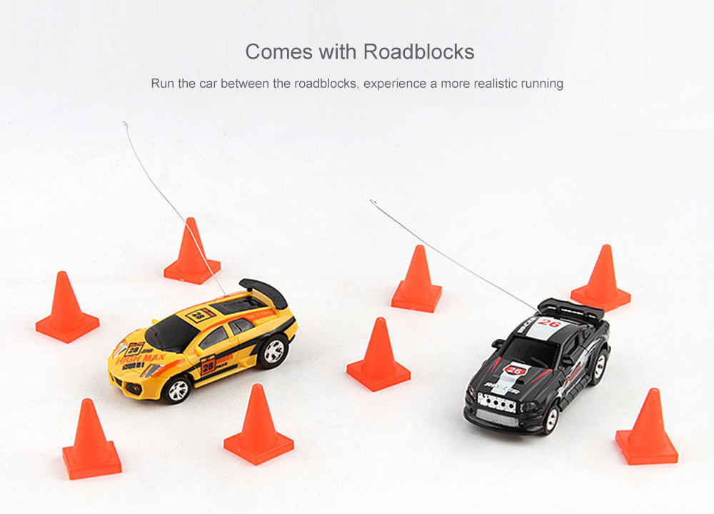 1/63 Mini RC High-speed Drifting Off-road Car Pull-ring Can Toy Gift for Children