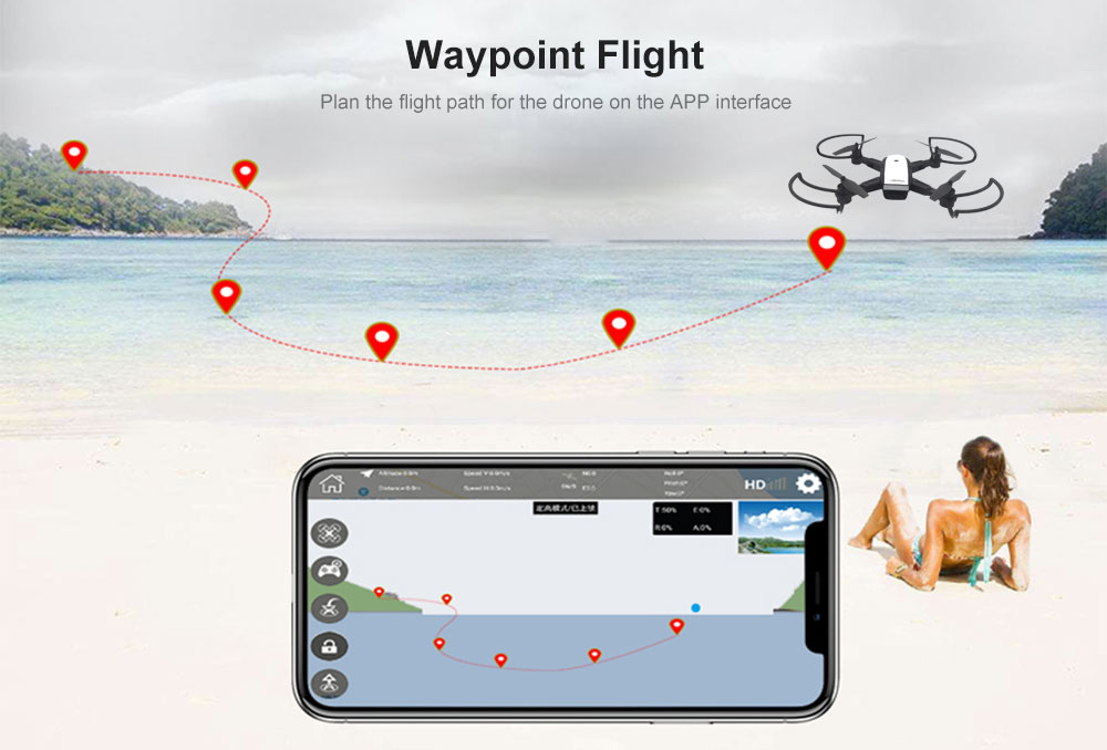 LH - X28WF - GPS 1080P WiFi FPV RC Drone - RTF Altitude Hold Waypoint Point of Interest Follow One Key Return Quadcopter LH - X28WF - GPS 1080P WiFi FPV RC Drone - RTF Altitude Hold Waypoint Point of Interest Follow One Key Return Quadcopter