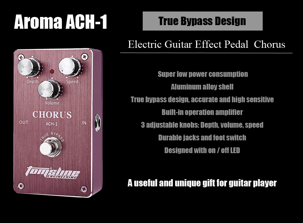 Aroma ACH - 1 Electric Guitar Effects Pedal Chorus True Bypass Aroma ACH - 1 Electric Guitar Effects Pedal Chorus True Bypass