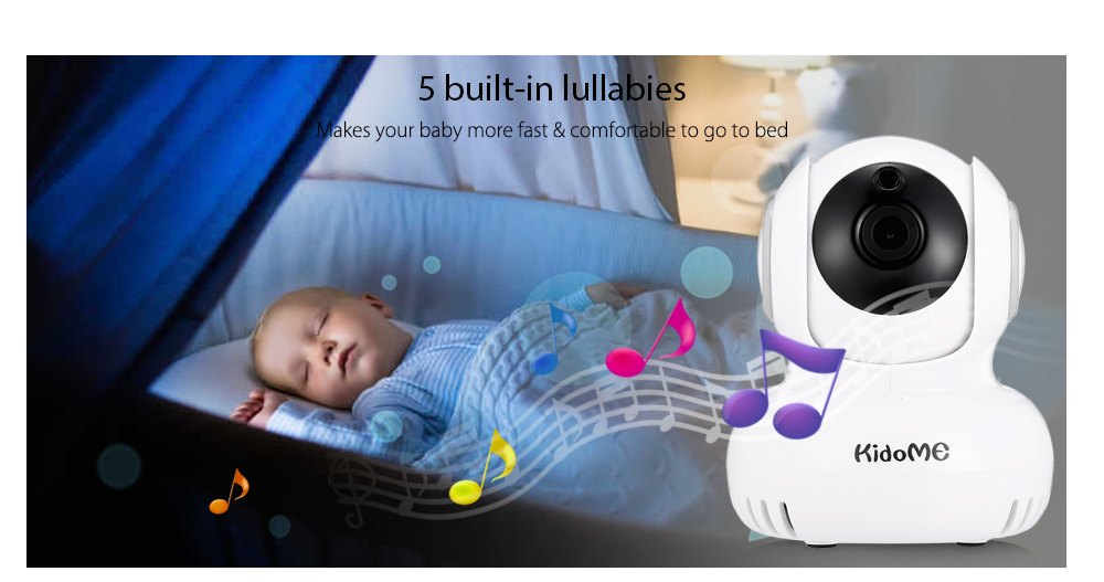 Kidome 8203KF 720P Digital Color Video Baby Monitor with 5 inch HD LCD