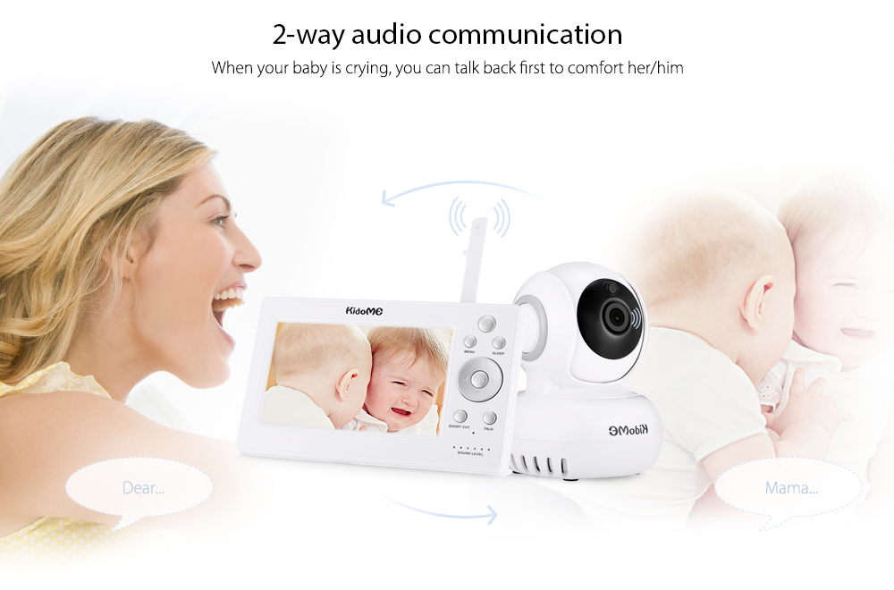 Kidome 8203KF 720P Digital Color Video Baby Monitor with 5 inch HD LCD