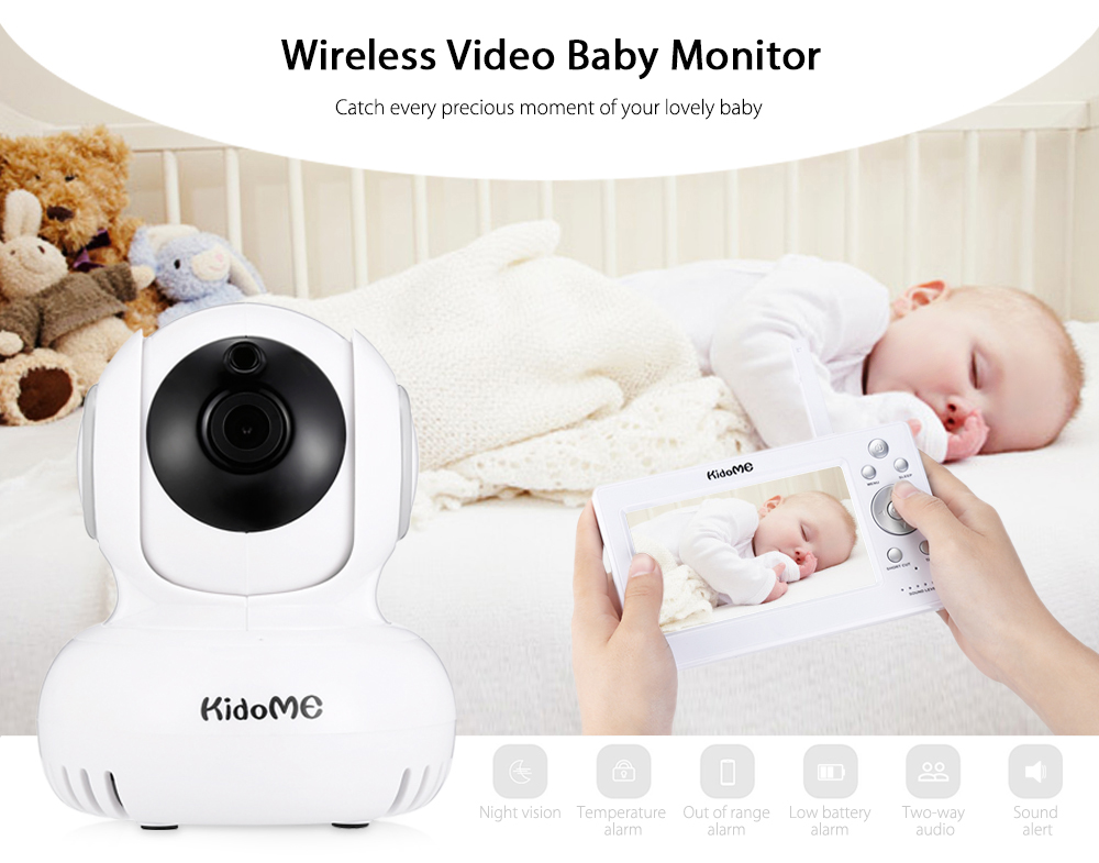 Kidome 8203KF 720P Digital Color Video Baby Monitor with 5 inch HD LCD