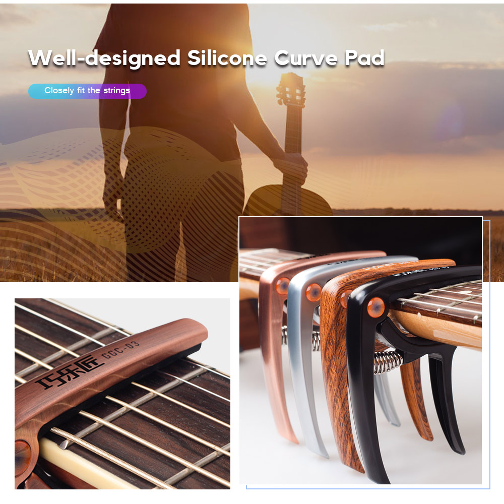 Qiaolejiang GGC - 03 Metal Guitar Capo Quick Change Clamp Musical Instrument Tool Qiaolejiang GGC - 03 Metal Guitar Capo Quick Change Clamp Musical Instrument Tool