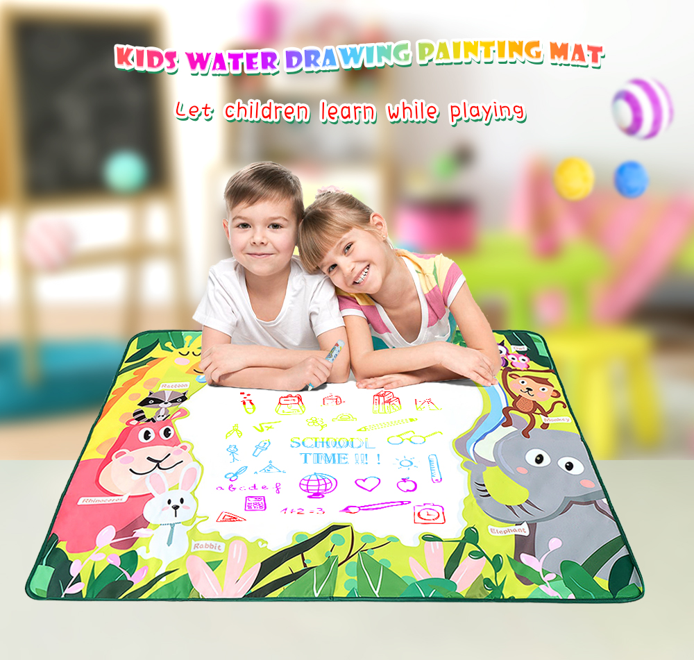 103 x 77cm Toddlers Kids Water Drawing Painting Mat with Magic Pen