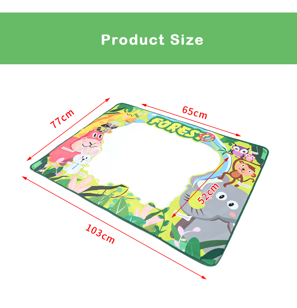 103 x 77cm Toddlers Kids Water Drawing Painting Mat with Magic Pen