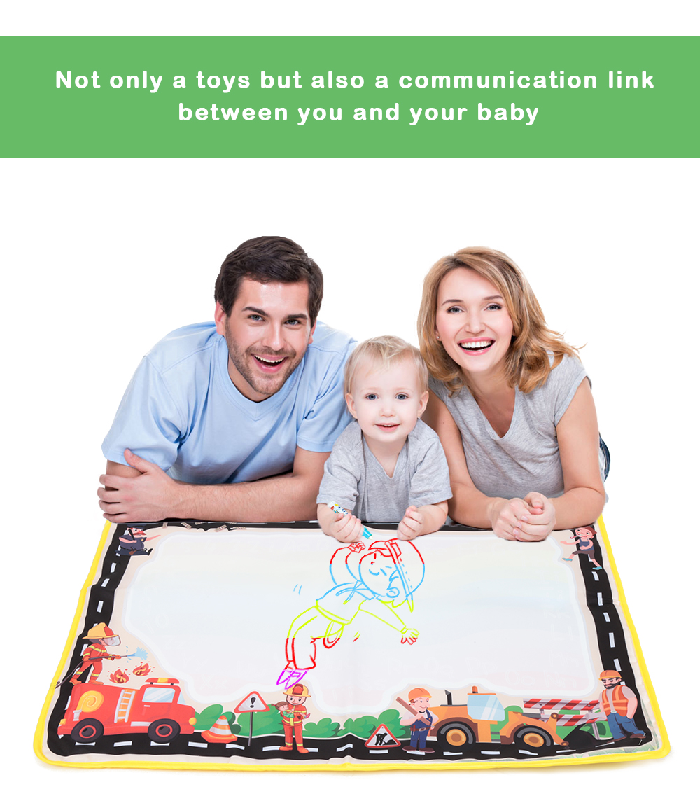 69 x 55cm Baby Kids Water Drawing Painting Mat Board Play Rug with Magic Pen 69 x 55cm Baby Kids Water Drawing Painting Mat Board Play Rug with Magic Pen