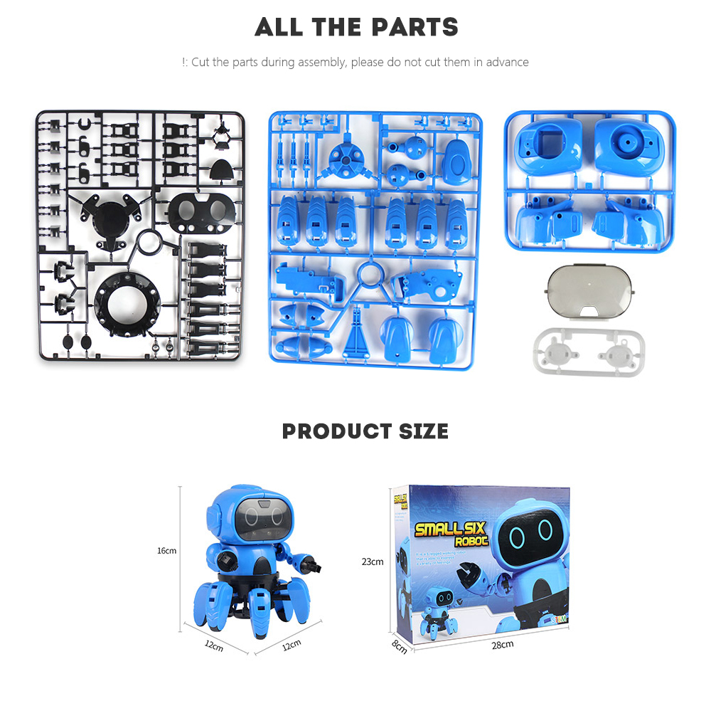 MoFun - 963 DIY Assembled Electric Robot Infrared Obstacle Avoidance Educational Toy