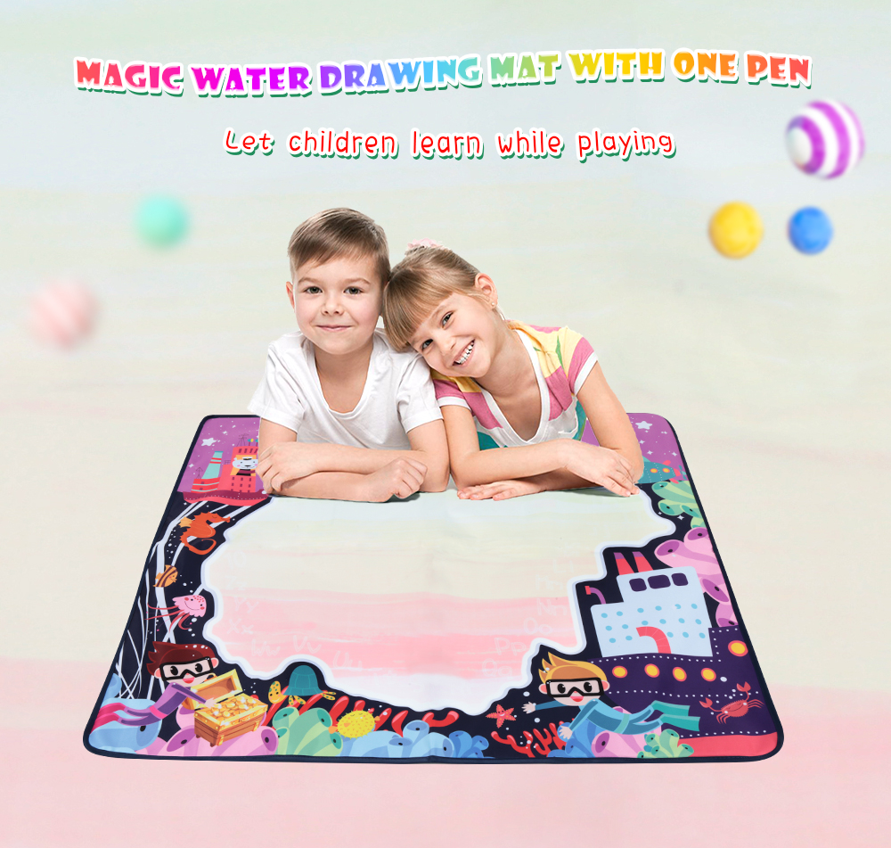 Magic Water Drawing Mat with One Pen for Kids Toy