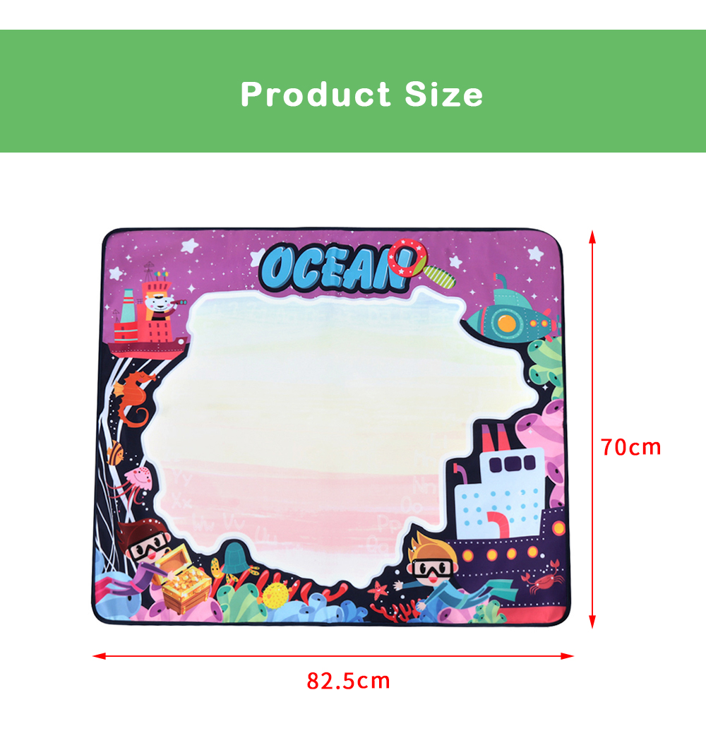 Magic Water Drawing Mat with One Pen for Kids Toy
