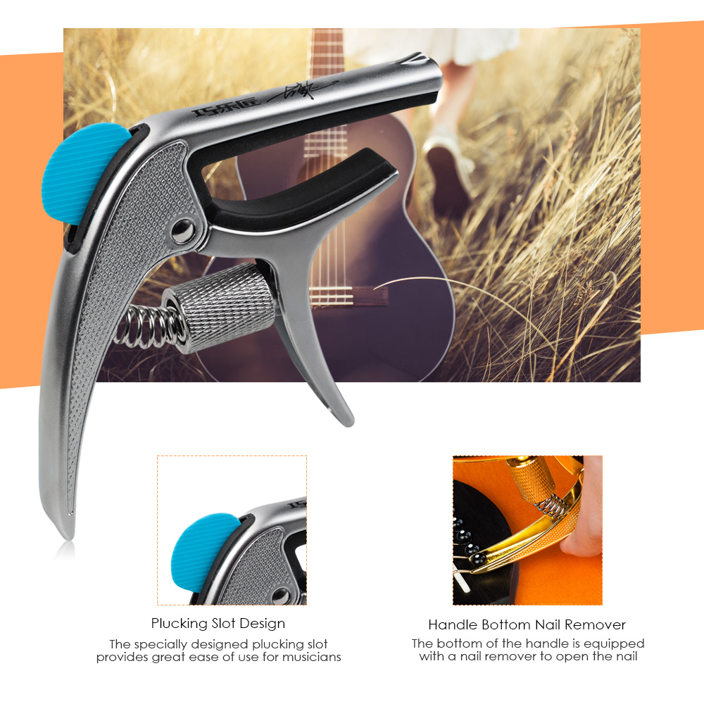 Qiaolejiang GGC - 02 Alloy Guitar Capo Musical Instrument Accessory Qiaolejiang GGC - 02 Alloy Guitar Capo Musical Instrument Accessory