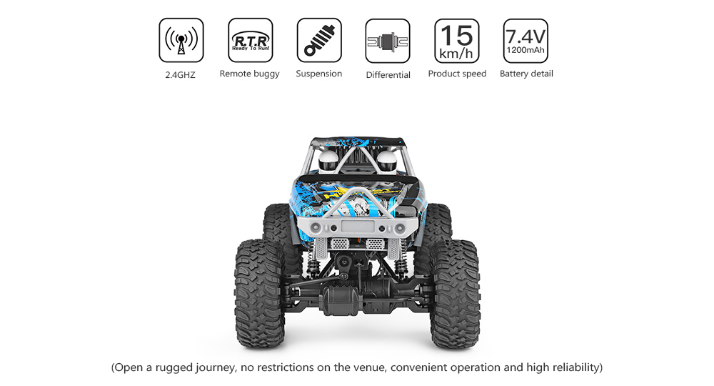 WLtoys 104310 1 / 10 Electric 4WD Double Bridge Climbing Car