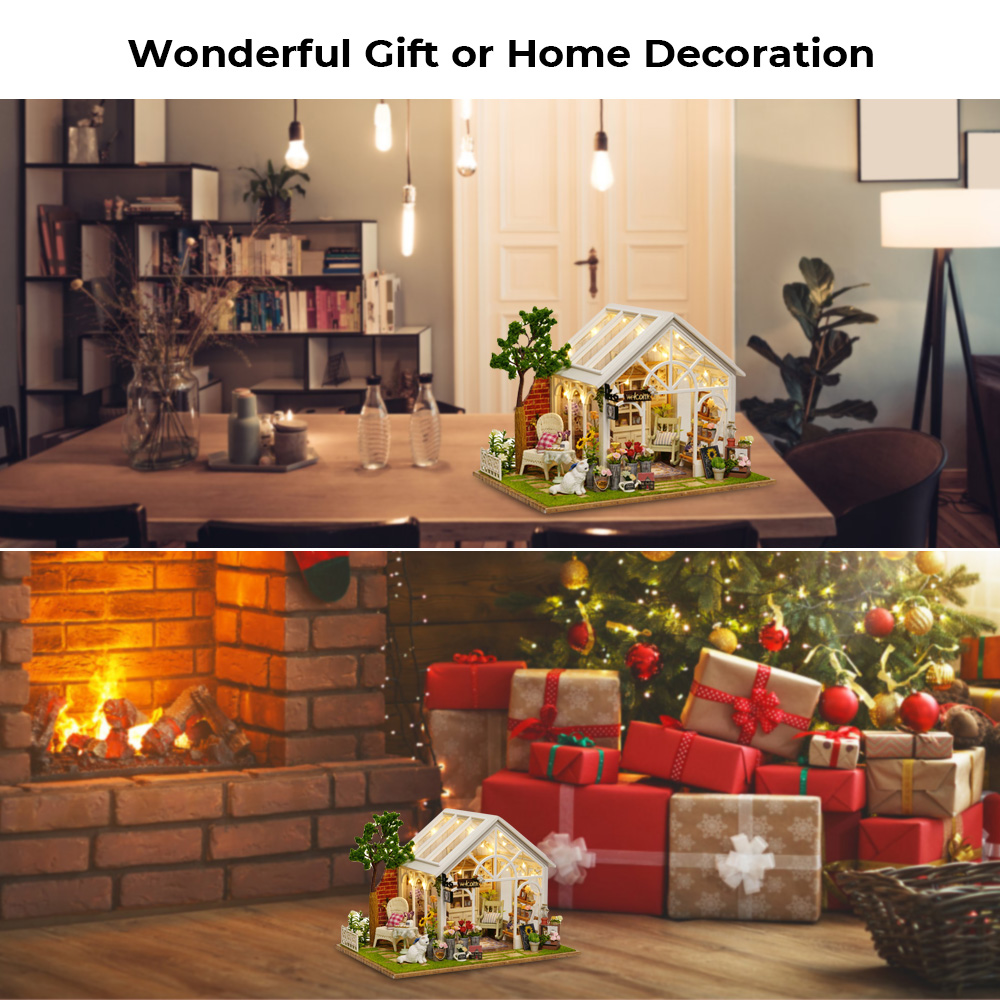 CUTE ROOM A - 063 DIY Cabin Hand-assembled Wooden Flower House Children Puzzle Toys CUTE ROOM A - 063 DIY Cabin Hand-assembled Wooden Flower House Children Puzzle Toys