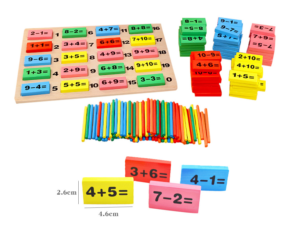 Wooden Children Digital Computing Early Education Puzzle Building Block Toy Wooden Children Digital Computing Early Education Puzzle Building Block Toy