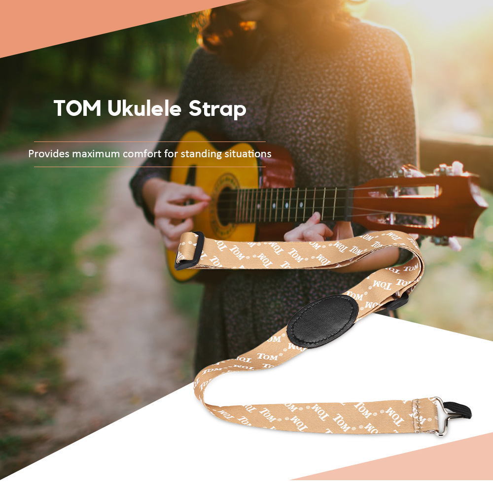 TOM Adjustable Ukulele Nylon Strap with Hook Musical Instrument Accessory