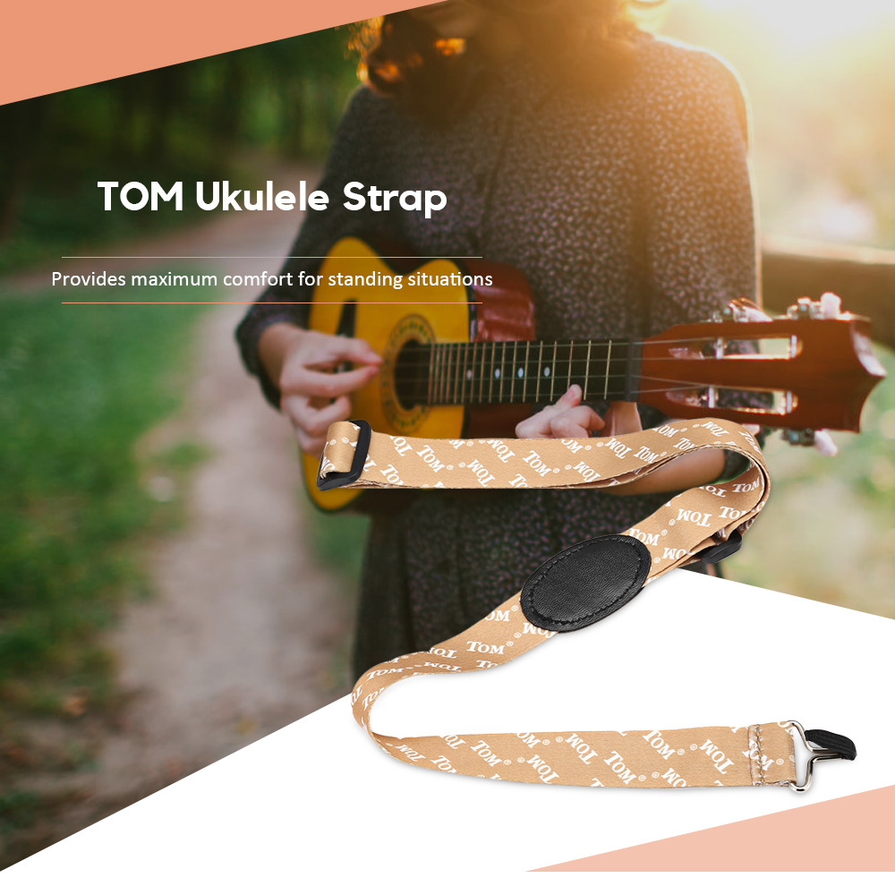 TOM Adjustable Ukulele Nylon Strap with Hook Musical Instrument Accessory TOM Adjustable Ukulele Nylon Strap with Hook Musical Instrument Accessory