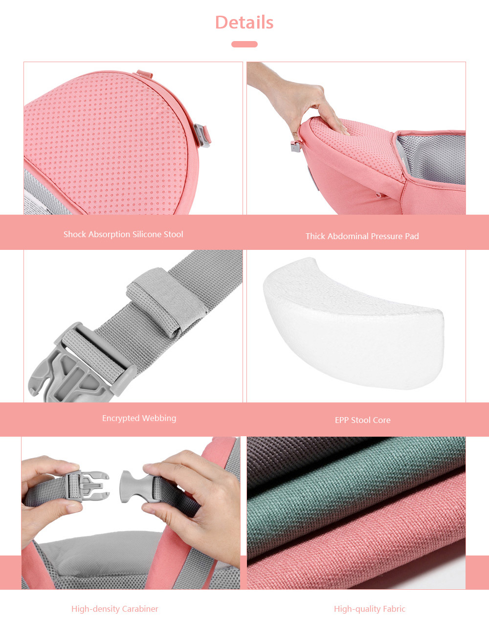 Bethbear 1815 Hip Seat Newborn Waist Stool Baby Carrier Infant Sling Backpack Bethbear 1815 Hip Seat Newborn Waist Stool Baby Carrier Infant Sling Backpack