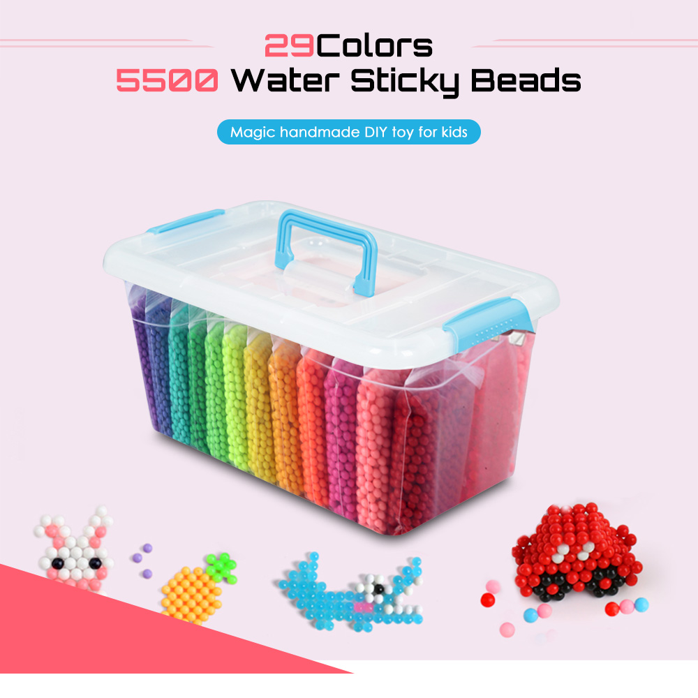 29 Colors 5500 Water Sticky Beads Magic Handmade DIY Toy for Kids