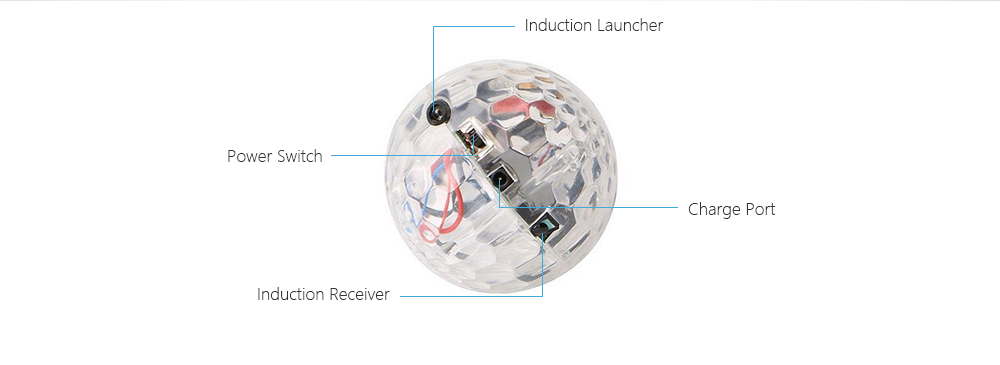 Induction Colorful Lamp Flash Flying Ball Helicopter Toy for Kids