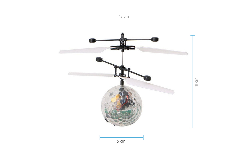 Induction Colorful Lamp Flash Flying Ball Helicopter Toy for Kids