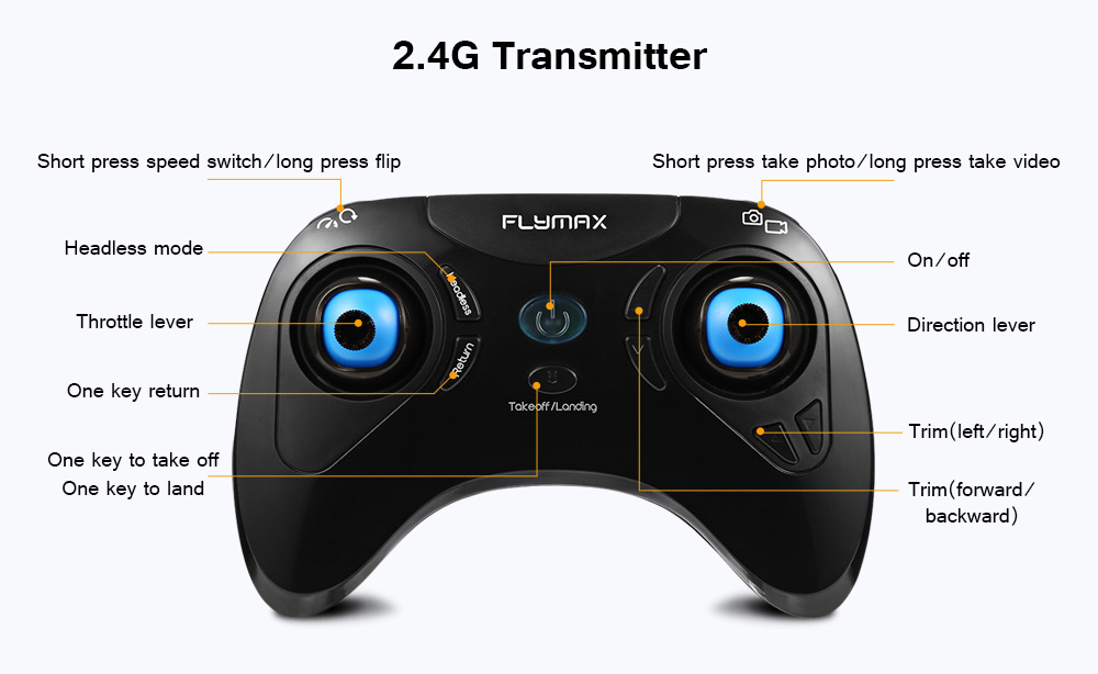 Flymax 2 WiFi Quadcopter 2.4G FPV Streaming Drone