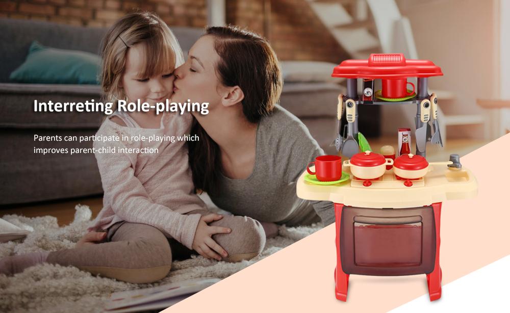 RX1800 - 1 Kids Kitchen Cooking Pretend Role Play Toy Set with Light Sound Effect RX1800 - 1 Kids Kitchen Cooking Pretend Role Play Toy Set with Light Sound Effect