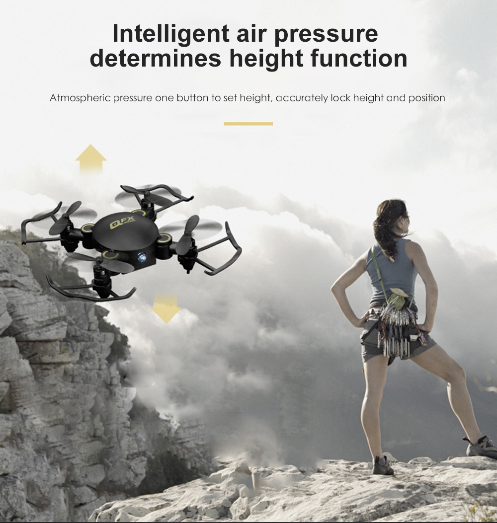 QFX Mini Drone Foldable Quadcopter Model Toy with Remote Control QFX Mini Drone Foldable Quadcopter Model Toy with Remote Control