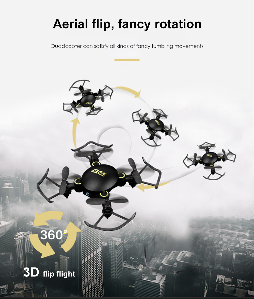 QFX Mini Drone Foldable Quadcopter Model Toy with Remote Control QFX Mini Drone Foldable Quadcopter Model Toy with Remote Control