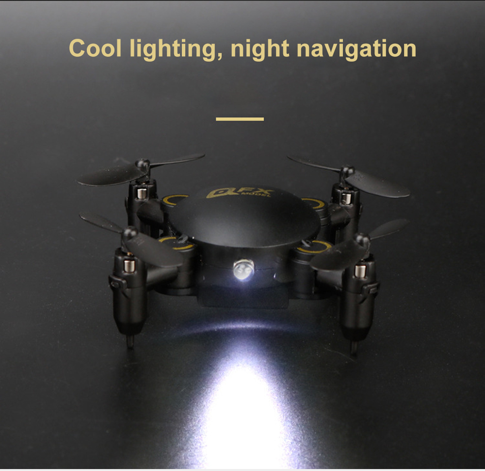 QFX Mini Drone Foldable Quadcopter Model Toy with Remote Control QFX Mini Drone Foldable Quadcopter Model Toy with Remote Control