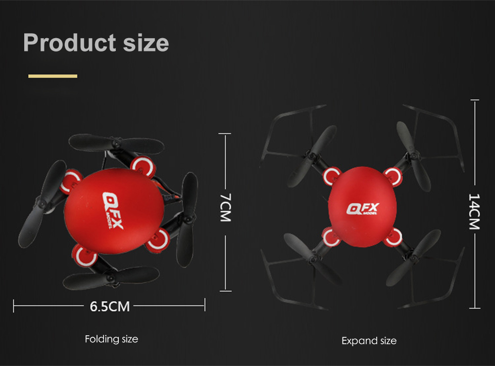 QFX Mini Drone Foldable Quadcopter Model Toy with Remote Control