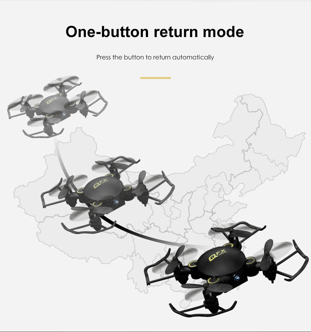 QFX Mini Drone Foldable Quadcopter Model Toy with Remote Control QFX Mini Drone Foldable Quadcopter Model Toy with Remote Control