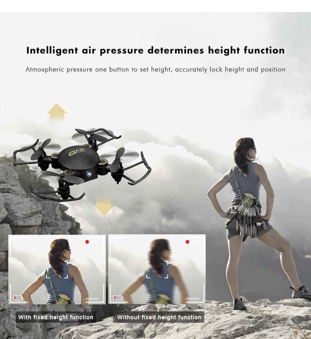 QFX Foldable Quadcopter Mini Drone Model Toy with Remote Control QFX Foldable Quadcopter Mini Drone Model Toy with Remote Control